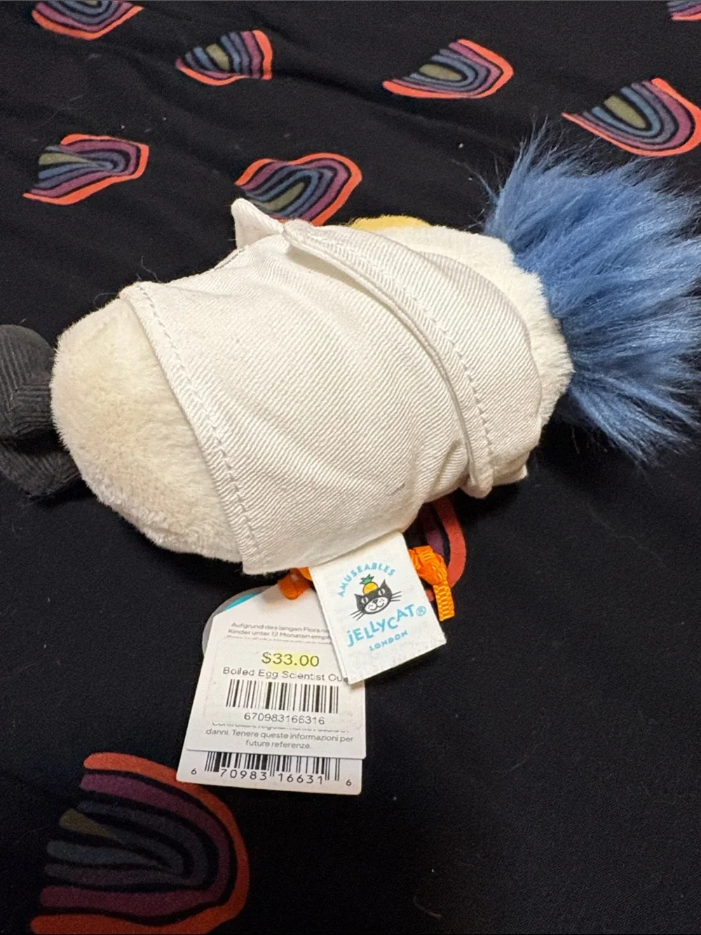 Jellycat boiled egg scientist